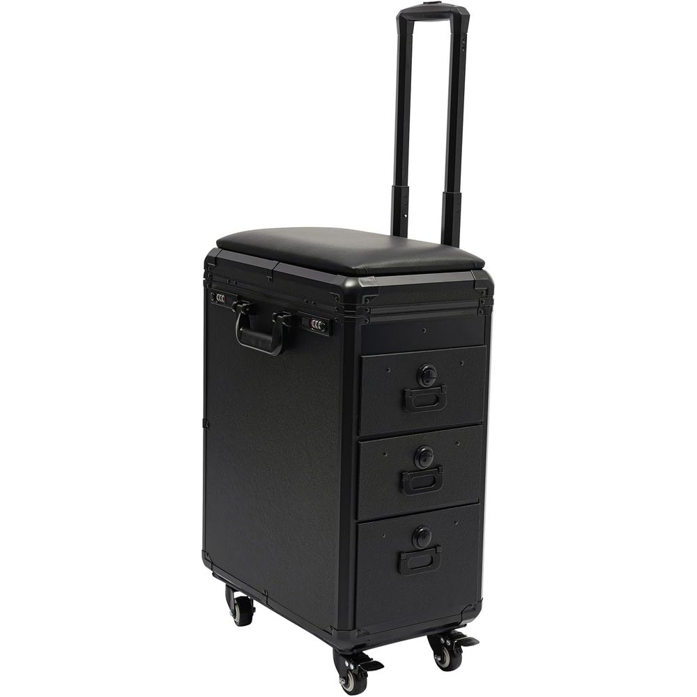 Beauty Makeup Trolley - Rolling Acrylic Tattoo Case, Mobile Makeup