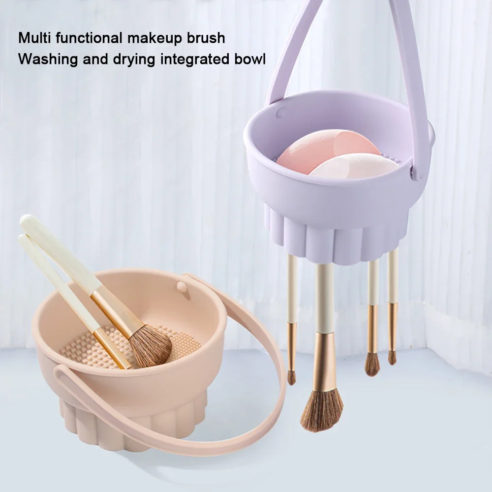 Beauty Makeup Sponge - 1PC Silicone Washing Bowl Makeup Brush