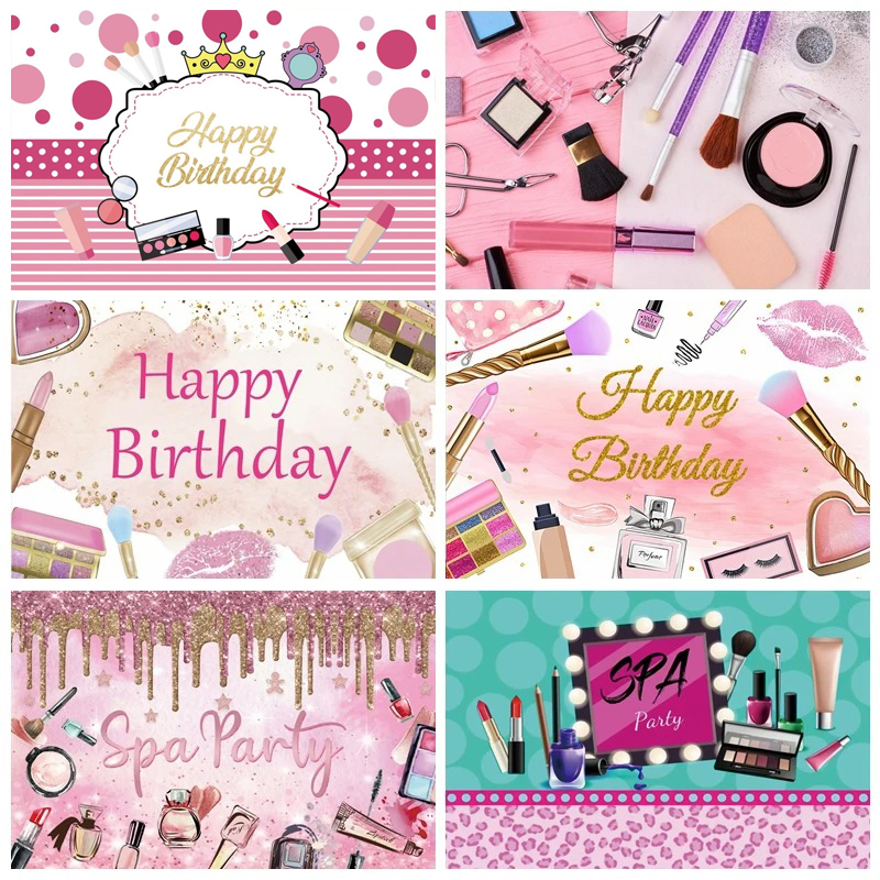 Photo Beauty Makeup - Spa Party Themed Backdrop for Photography