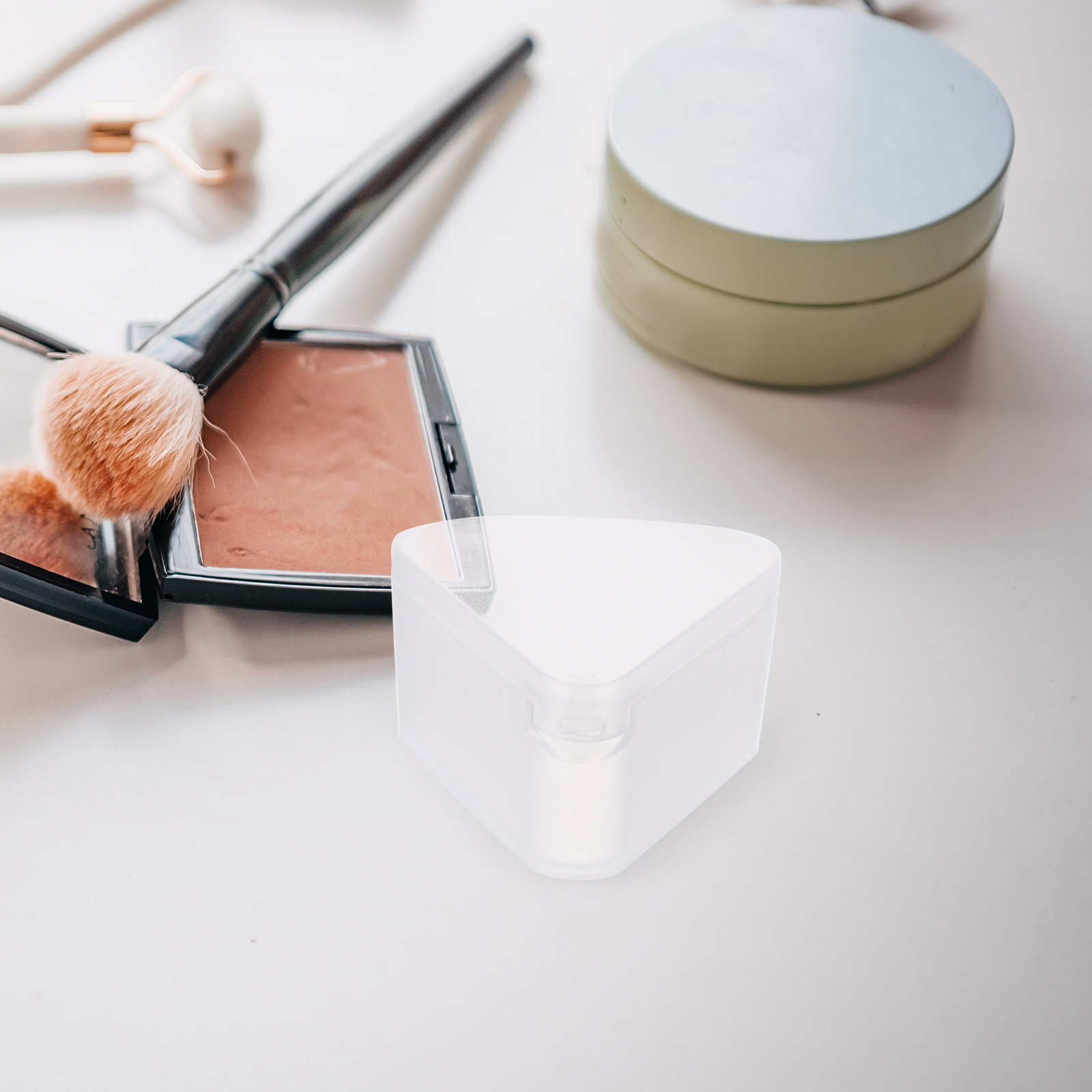 Beauty Makeup Case - 6Pcs Triangle Powder Puff Case Space