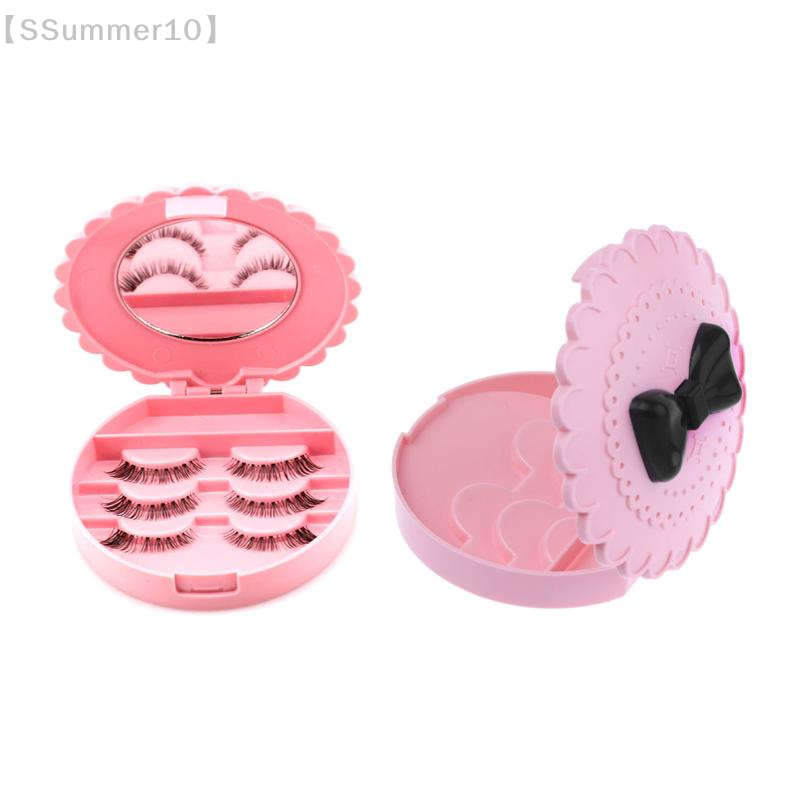 Beauty Makeup Case - 【SSummer10】Pink Bowknot False Eyelash Storage Box
