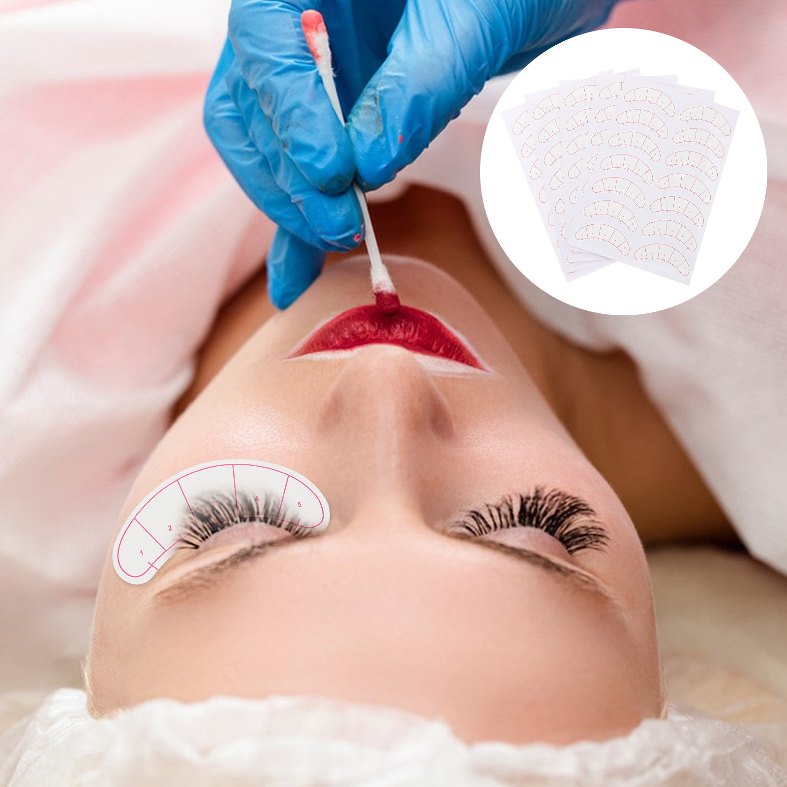 Beauty Makeup Training - 10 Sheets Eyelash Pad Isolation Paper