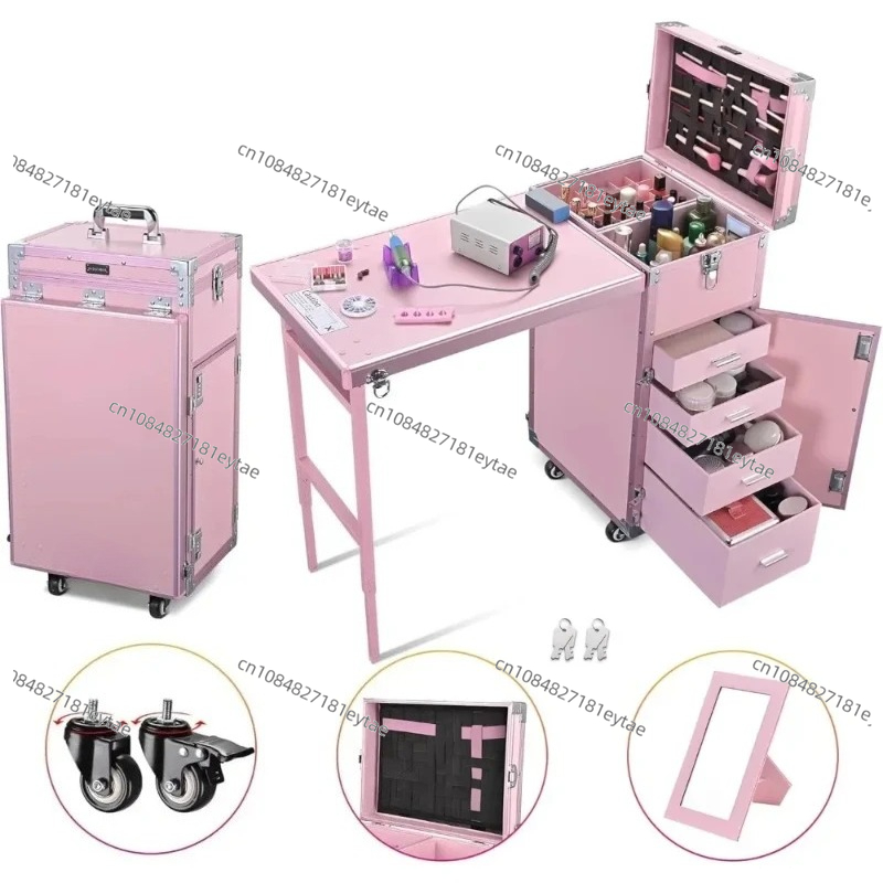 Manicure Table Foldable Nail T – Beauty Makeup Trolley recenzja i cena