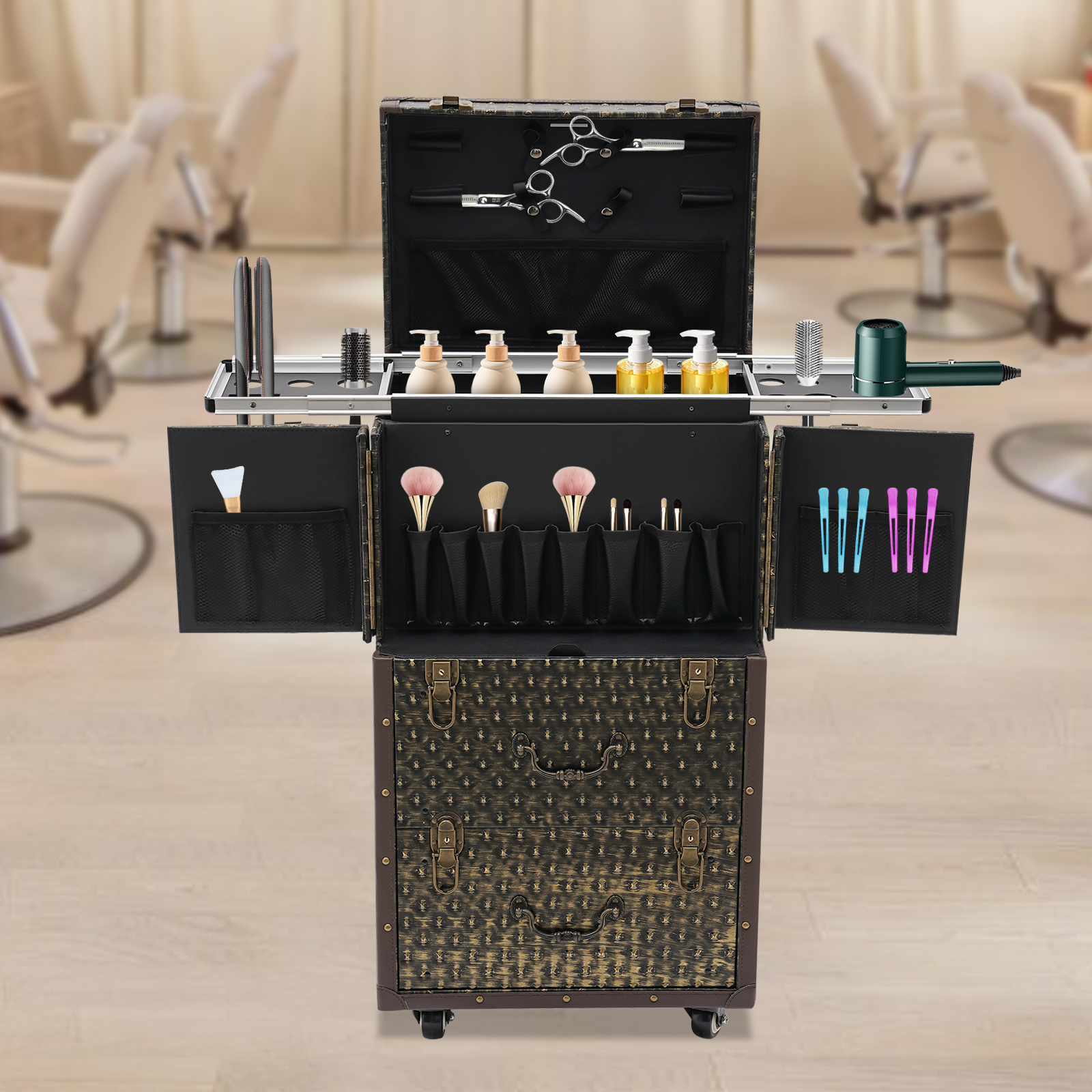 Rolling Makeup Case for Hairdr – Beauty Makeup Trolley recenzja i cena
