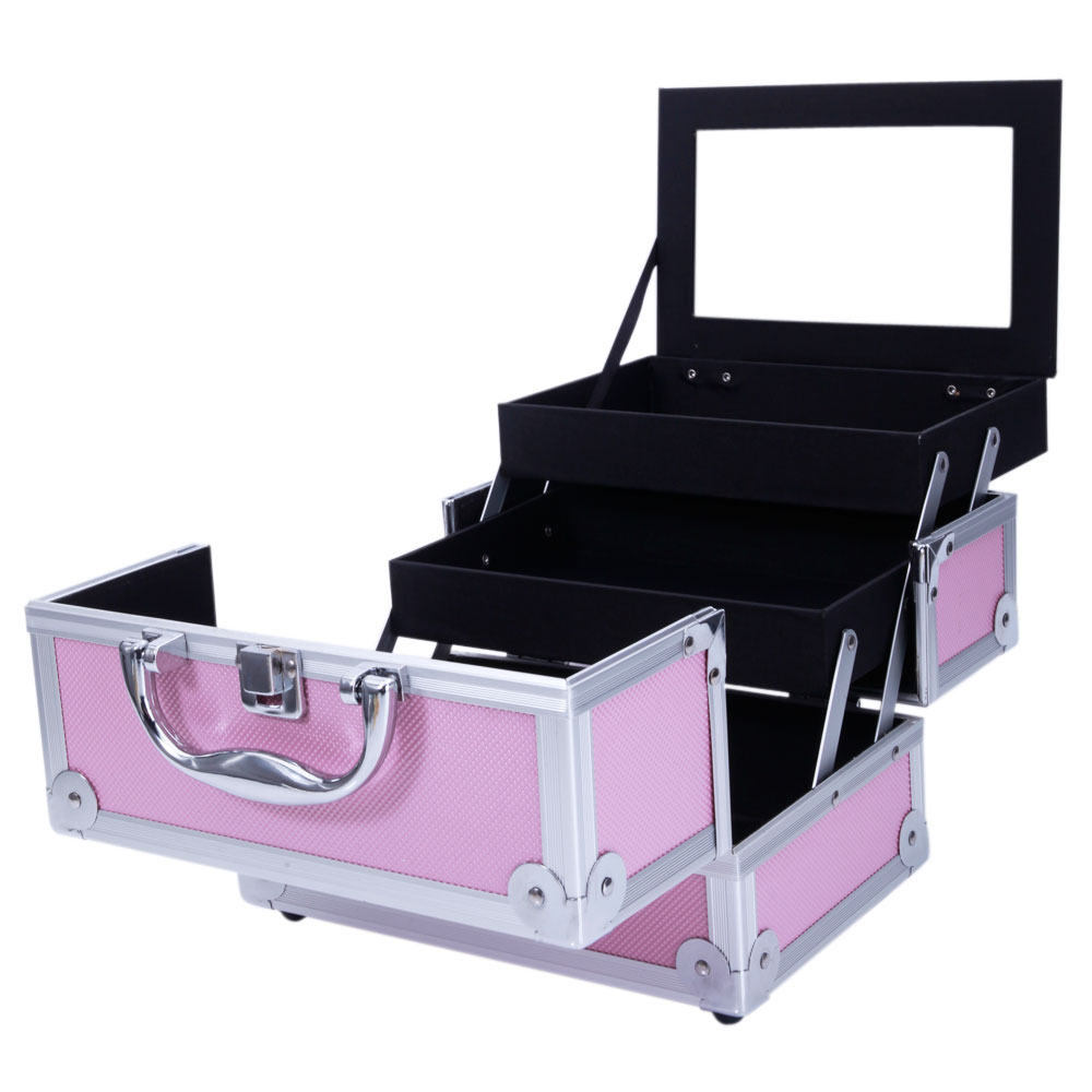 Pink Aluminum Alloy Makeup Cas – Beauty Makeup Case recenzja i cena