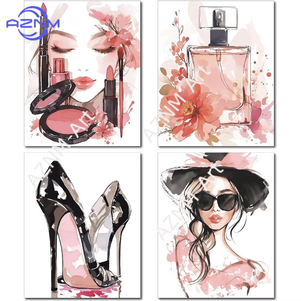 1/4PCS ，Pink Makeup Wall Art P – Beauty Makeup Pictures recenzja i cena