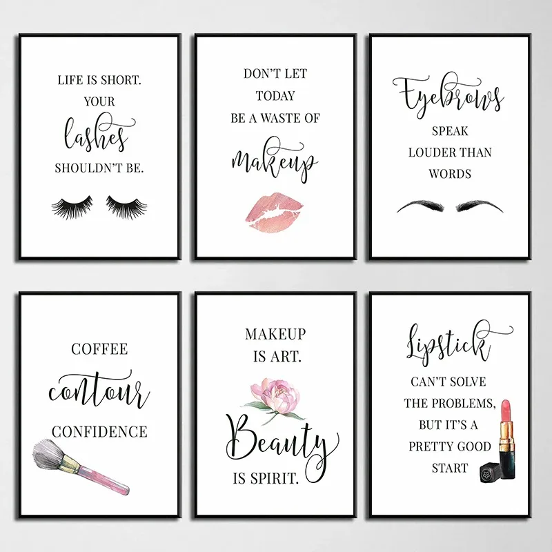 Makeup Quotes Poster Eyelash E – Makeup Is Beauty Quotes recenzja i cena
