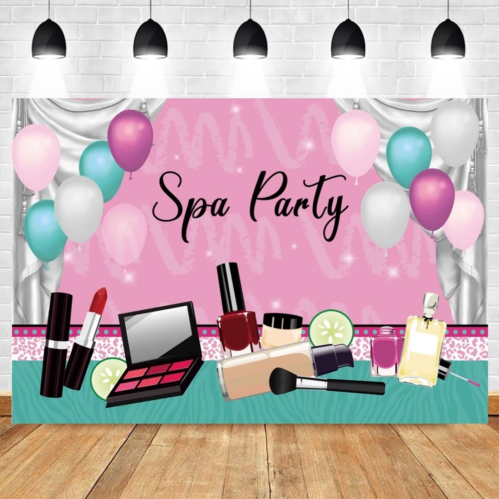 Spa Party Themed Backdrop for  – Photo Beauty Makeup recenzja i cena