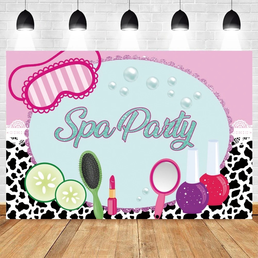 Spa Party Themed Backdrop for  – Photo Beauty Makeup recenzja i cena