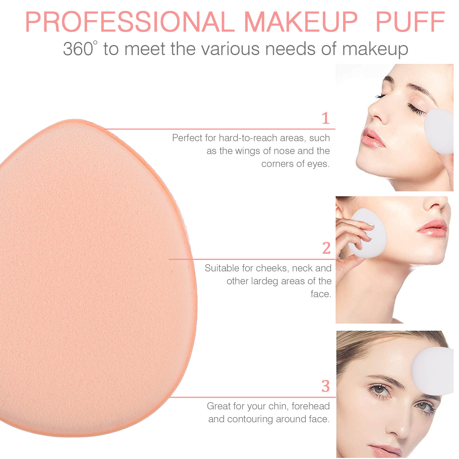20Pcs Mini Makeup Puff Powder  – Beauty Zone Makeup recenzja i cena