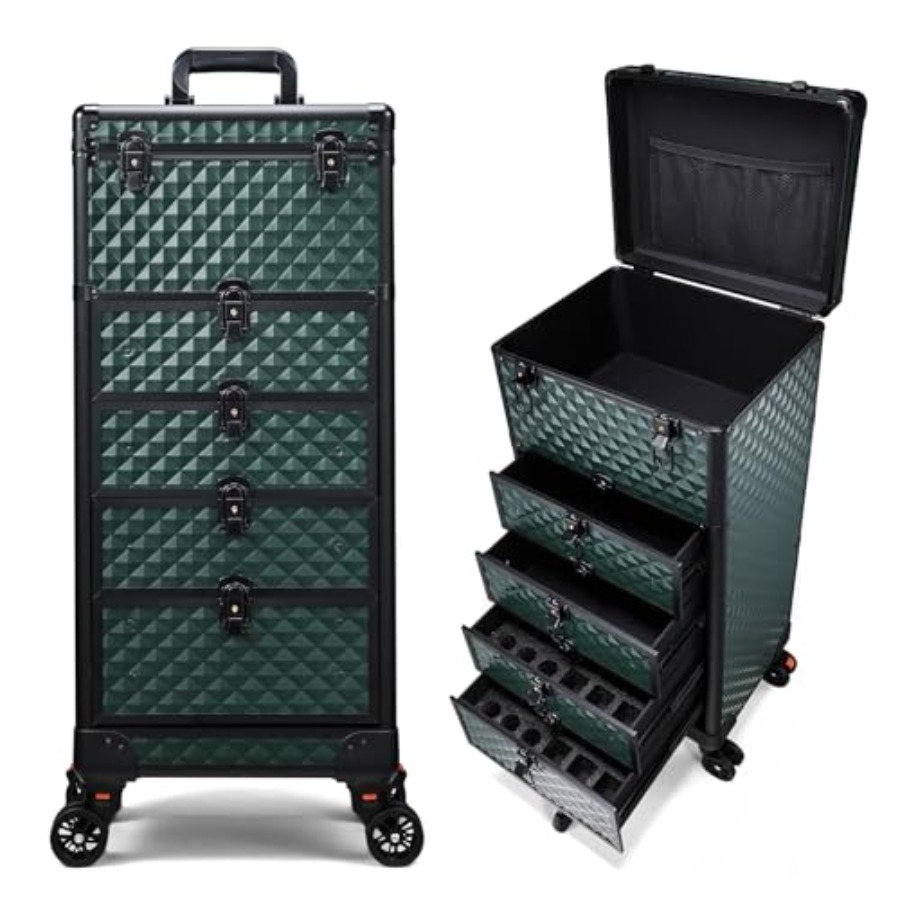 Nail Salon Cart with 4 Drawers – Beauty Makeup Trolley recenzja i cena
