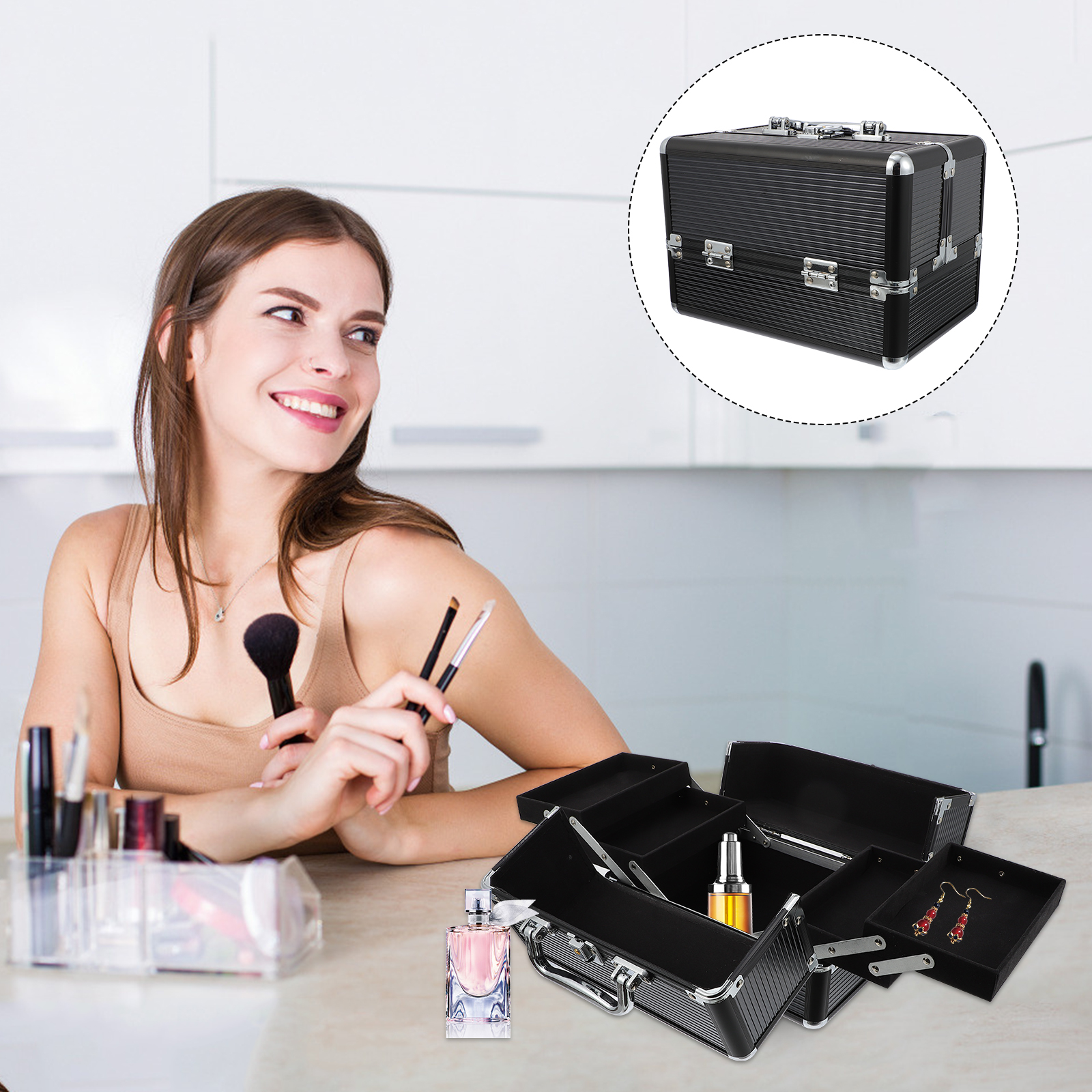 Makeup Case Handheld Storage C – Beauty Makeup Case recenzja i cena
