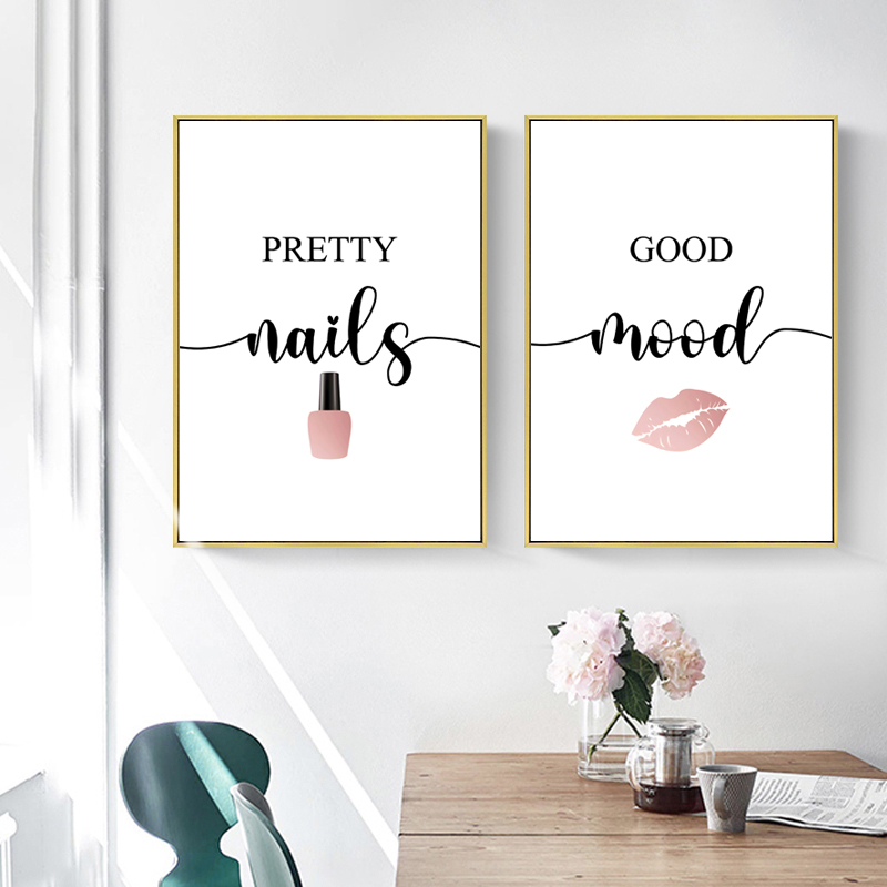 Nordic Pink Woman Red Lip Nail – Beauty Makeup Pictures recenzja i cena