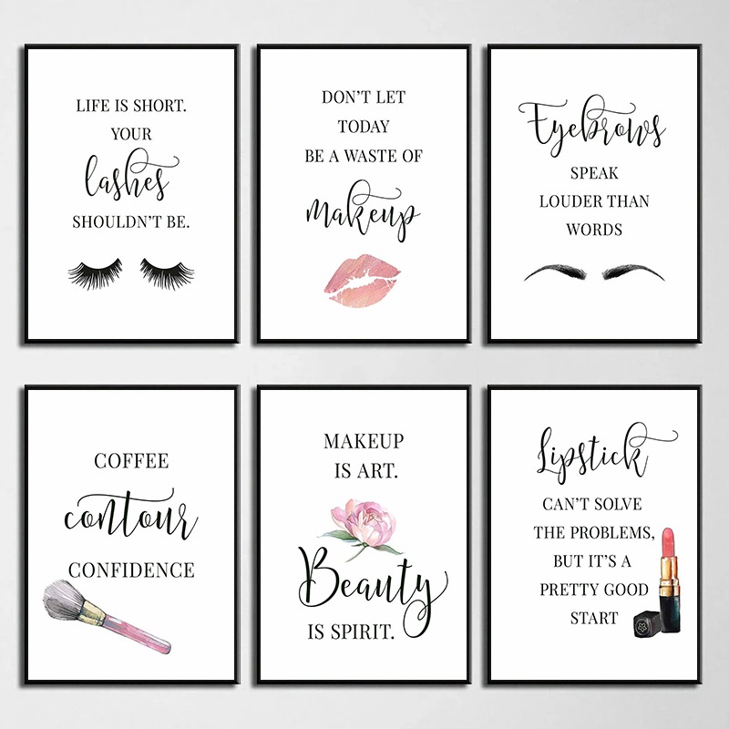 Makeup Quotes Poster Eyelash E – Makeup Is Beauty Quotes recenzja i cena