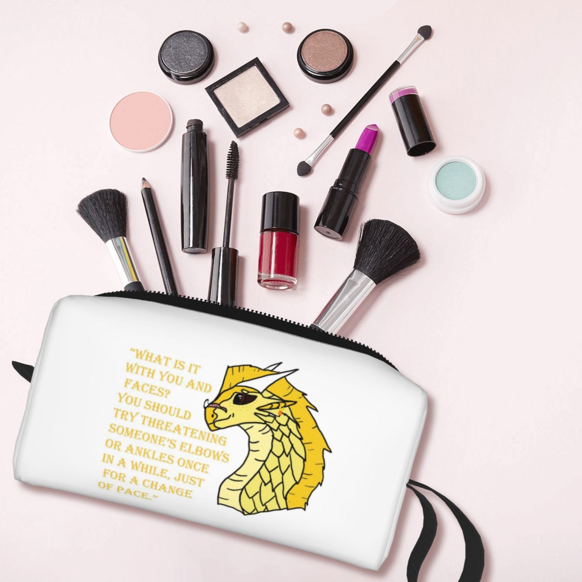 Qibli Quote Makeup Bag Cosmeti – Makeup Is Beauty Quotes recenzja i cena
