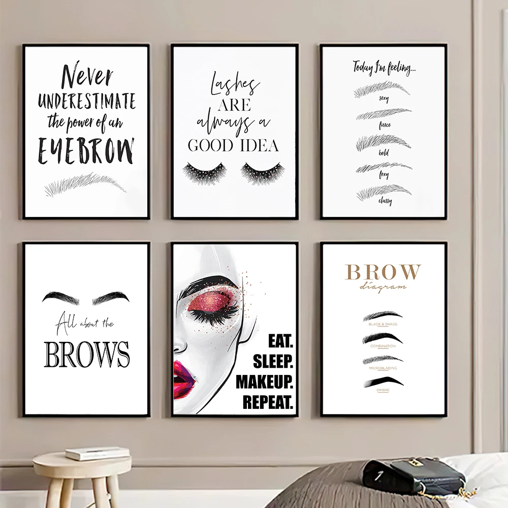 Fashion MakeUp Canvas Painting – Makeup Is Beauty Quotes recenzja i cena