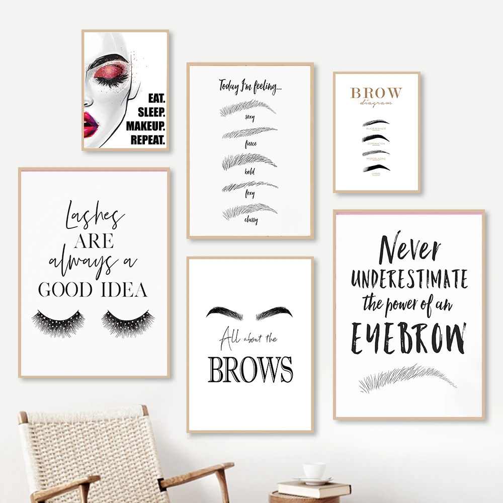 Fashion MakeUp Canvas Painting – Makeup Is Beauty Quotes recenzja i cena